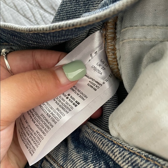 NWOT We the Free Rocky Mountain Straight Leg High Rise Button Fly Jeans Size 27 - Picture 16 of 16